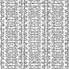  Stylish texture with figures from lines.Abstract geometric black and white pattern for web page, textures, card, poster, fabric, textile. Monochrome graphic repeating design. 