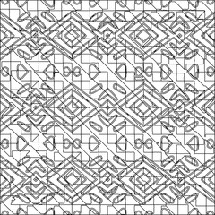  Stylish texture with figures from lines.Abstract geometric black and white pattern for web page, textures, card, poster, fabric, textile. Monochrome graphic repeating design. 