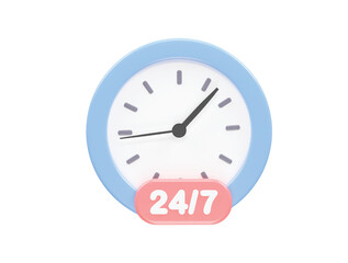 24/7 icon vector text effect illustration