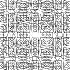  Stylish texture with figures from lines.Abstract geometric black and white pattern for web page, textures, card, poster, fabric, textile. Monochrome graphic repeating design. 