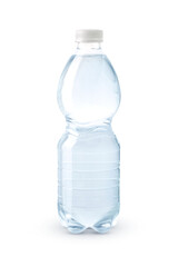 Fototapeta premium Plastic bottle of still clean water isolated on transparent background