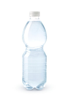 Plastic bottle of still clean water isolated on transparent background