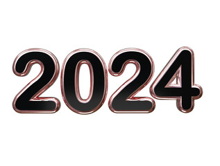 2024 new year text effect vector