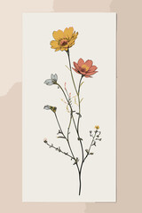 A_vibrant_minimalist_drawing_of_flowers