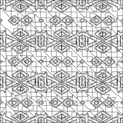  Stylish texture with figures from lines.Abstract geometric black and white pattern for web page, textures, card, poster, fabric, textile. Monochrome graphic repeating design. 