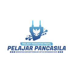 Logo Project Penguatan Profil Pelajar Pancasila Sub Theme Berekayasa dan Berteknologi untuk Kemajuan Indonesia Blue design Creative