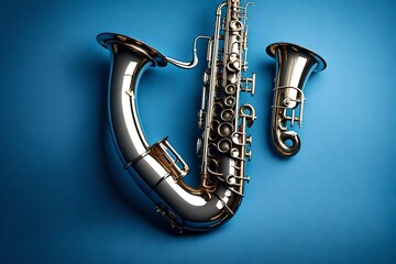 saxophone with musical notes