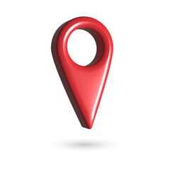 3D Pointer pin location symbol. Red marker icon sign. checkpoint icon vector. 