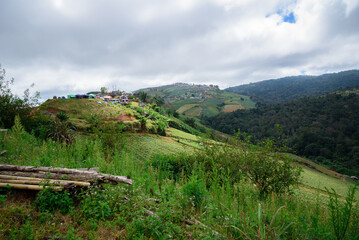 Obraz premium Landscape mountain view at Phu thap boek hill, Thailand