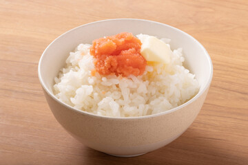 明太子バターごはん