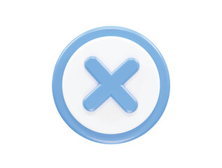 Wrong icon 3d render illustration vector