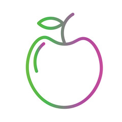 Apple Diet Food Gradient Icon