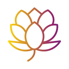 Flower Lotus Tropical Gradient Icon