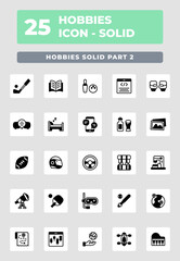 hobbies icon glyph style illustration