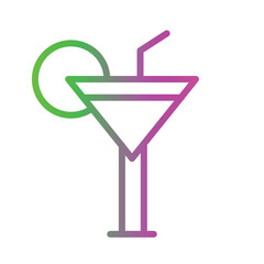 Drink Cafe Glass Gradient Icon