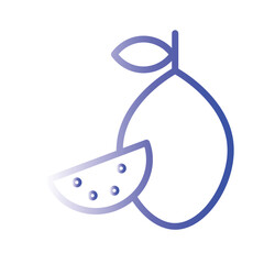 Obraz premium Food Fruit Guava Gradient Icon
