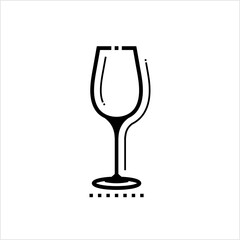 Wine Glass Icon, Wine Drinking Glass Icon