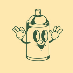 Vintage character design from spray painting