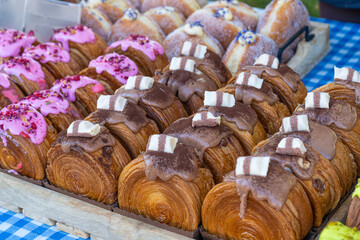 Snail Doughnuts, Color Donut Collection, Pistachio Croissants