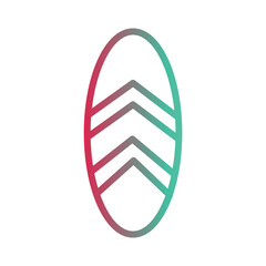 Travel Surf Ocean Gradient Icon