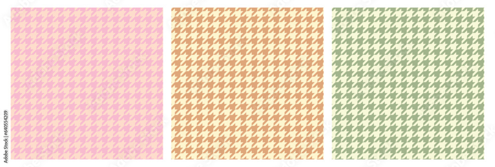 Canvas Prints houndstooth seamless pattern colorful pastel set. repeat pattern plaid dog tooth geometric graphic i
