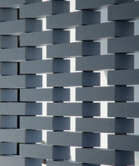 gray brick structure partition wall forming a texture
