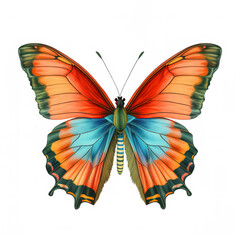 Fototapeta na wymiar Colourful Single Butterfly