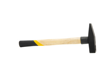 PNG, Hammer with wooden handle, isolated on white background