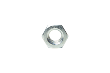 PNG, One metal nut, isolated on white background
