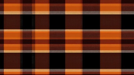 orange and brown seamless Checkered tartan fabric perfect for shirts or tablecloths, featuring a classic Scottish plaid design. Also great as a versatile backdrop or wallpaper.