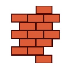 bricks icon vector design template in white background