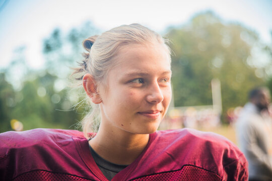 Female Kicker on highschool Football team