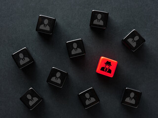 Industrial espionage. Identification of an industrial spy in the team.