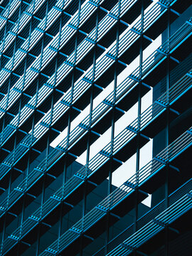 Modern building Glass facade steel pattern Architecture details