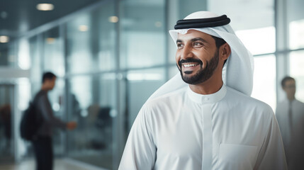 Arab businessman smile friendly