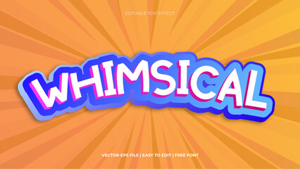 Whimsical Sticker - edit text effect, font style