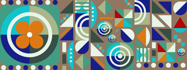 Colorful abstract mosaic geometric