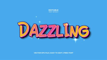 Dazzling Comic style editable text effect
