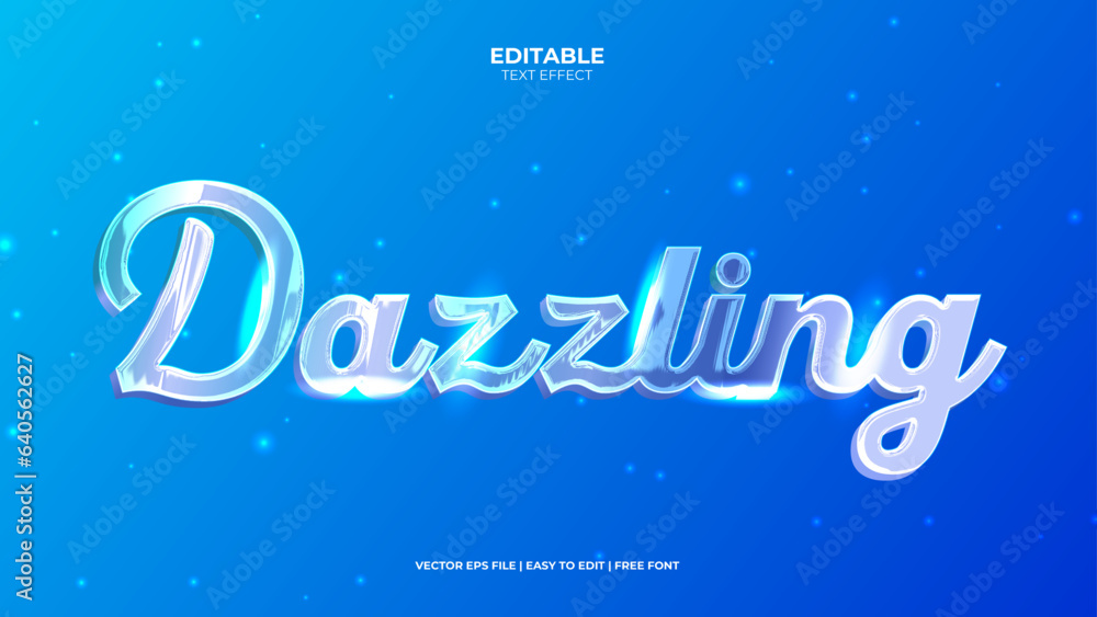 Aufkleber dazzling editable modern text effect. lettering graphic style