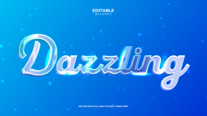 Dazzling Editable modern Text Effect. Lettering graphic style