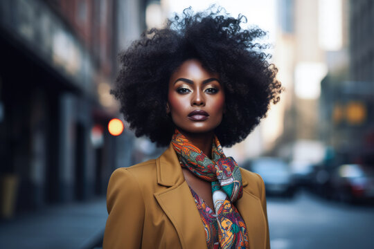 Closeup Of An African American Woman With A Strong Look