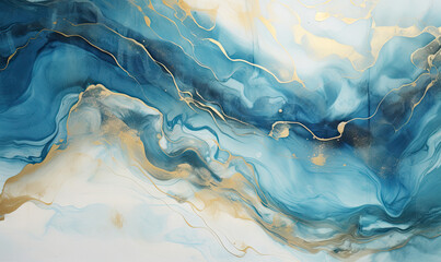 Texture of watercolor paint. Spreading golden paint out wallpaper. For banner, postcard, book...