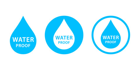 Waterproof vector icon illustration. Water proof logo, icon and vector