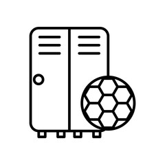 locker line icon