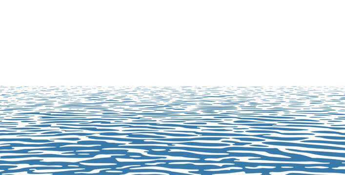 One-color blue water background with light ripples