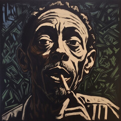  Portraying Strength and Character - A Powerful Portrait Celebrating the Essence of a Black Man
