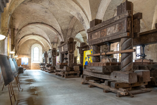 old vinery and press house  in Eberbach. The Abbey is a former Cistercian monastery near Eltville am Rhein in the Rheingau, Germany