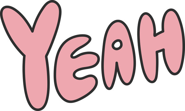 Groovy word illustration