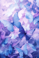butterfly on lilac background