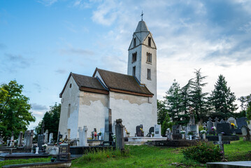Romanesque cemetery church in the spa town of Heviz, Hungary